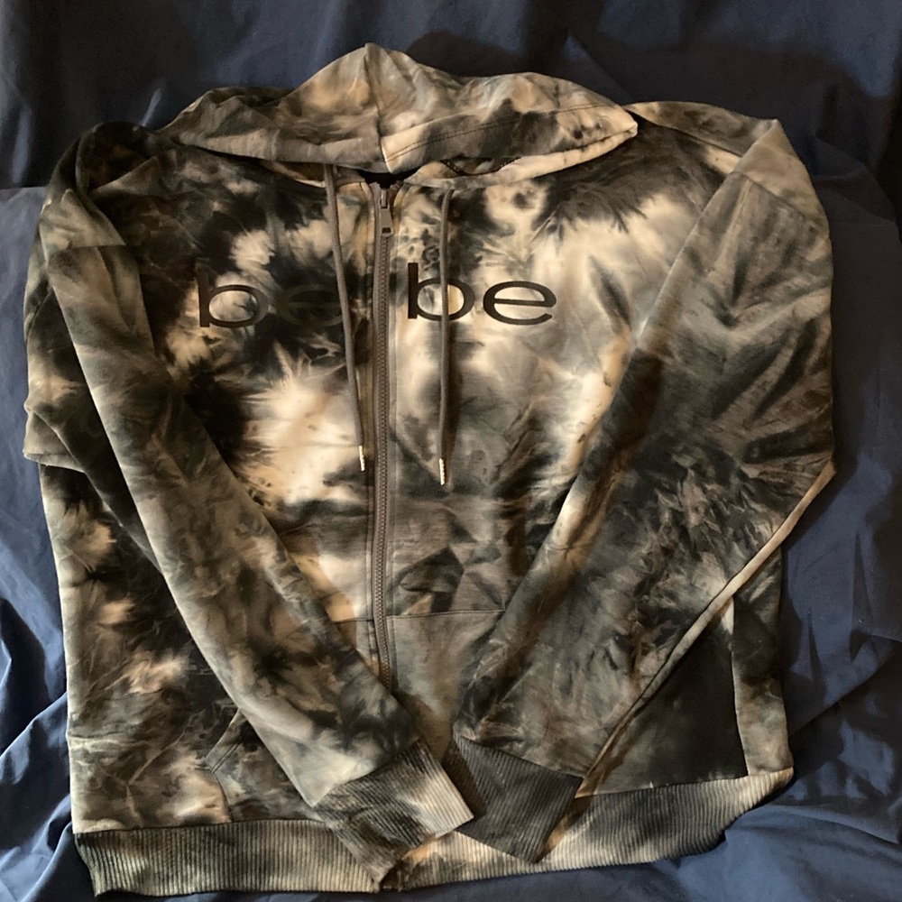 NWOT Tie dye bebe sport full zip terry hoodie jacket Plus size 3X, matches pants